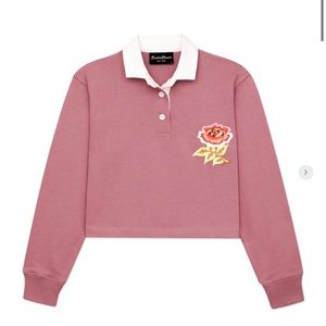 Rowing Blazers “Dusty Rose” Cropped Rugby NWT